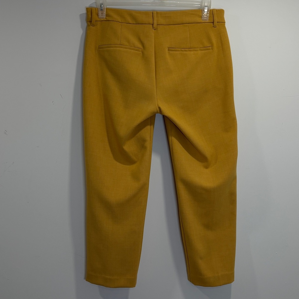 Old Navy Harper Mid-Rise Crop Pants 8 Regular Mustard Yellow Slim Work Office - Picture 6 of 13